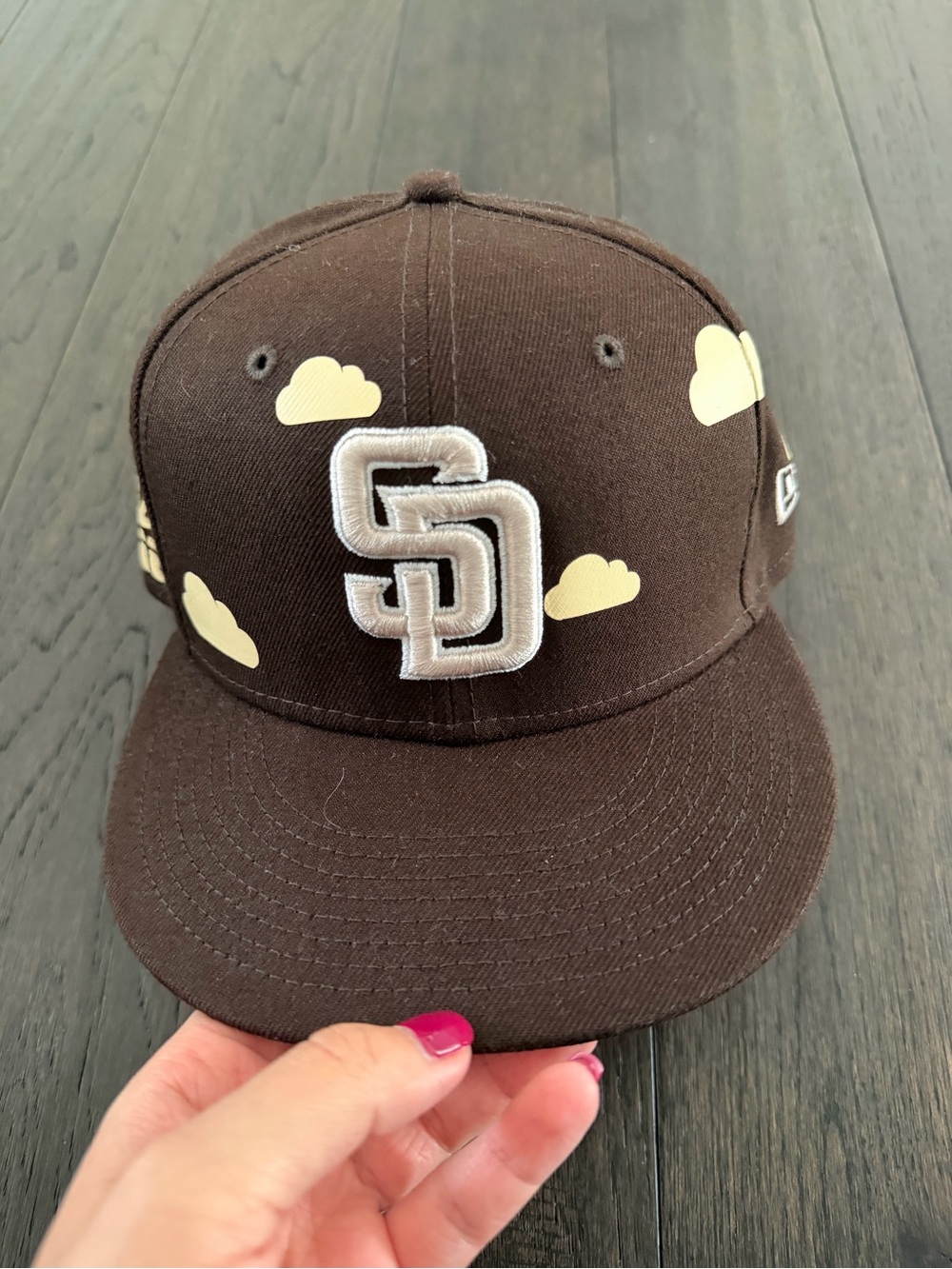 New Era Brown San Diego Snapback with Cream Cloud Accents